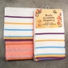 Набір кухонних махрових рушників 2шт GM Textile 30x50см, 30x50см Olive 400г / м2 (Білий/Персиковий)