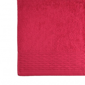 Махровий рушник GM Textile 50х90см Polosa 500г / м2 (Малиновий)