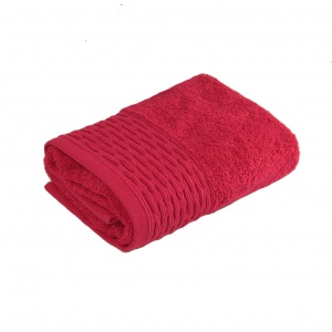 Махровий рушник GM Textile 50х90см Polosa 500г / м2 (Малиновий)
