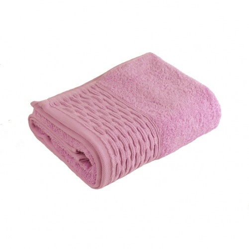 Рушник для особи махровий GM Textile 50х90см Polosa 500г / м2 (пудровим)