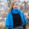 Шарф жіночий кашеміровий 50х200 SAFALANO блакитний