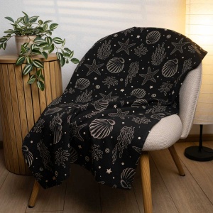 Пляжний рушник великий тонкий махровий з принтом GM Textile 70х150 см 300 г/м2 (Чорний) Пляжний рушник великий тонкий махровий з принтом GM Textile 70х150 см 300 г/м2 (Чорний)