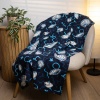 Пляжний рушник великий тонкий махровий з принтом GM Textile 70х150 см 300 г/м2 (Синій)