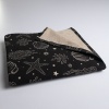 Пляжний рушник великий тонкий махровий з принтом GM Textile 70х150 см 300 г/м2 (Чорний)
