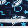 Пляжний рушник великий тонкий махровий з принтом GM Textile 70х150 см 300 г/м2 (Синій)