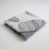 Махровое полотенце с рисунком перо GM Textile 50х90см 400г/м2 (Серый)