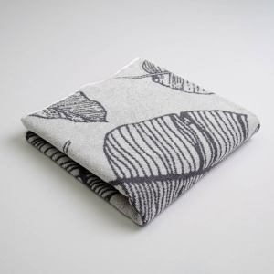 Махровий рушник з малюнком перо GM Textile 50х90см 400г/м2 (Сірий)