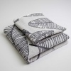 Набір махрових рушників з малюнком перо 2шт GM Textile 50х90см, 70х140см 400г/м2 (Сірий)