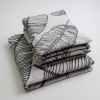 Набір махрових рушників з малюнком перо 3шт GM Textile 50х90см, 50х90см, 70х140см 400г / м2 (Сірий)