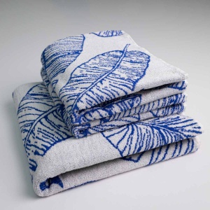 Набір махрових рушників з малюнком перо 3шт GM Textile 50х90см, 50х90см, 70х140см 400г / м2 (Синій) Набір махрових рушників з малюнком перо 3шт GM Textile 50х90см, 50х90см, 70х140см 400г / м2 (Синій)