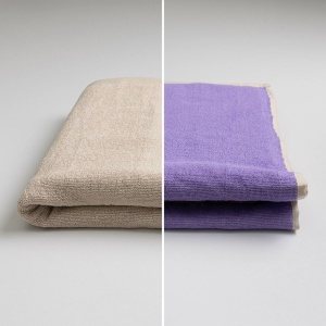 Рушник махровий для душу двосторонній Лаванда GM Textile 70х140см 400г/м2 (Лавандовий Бежевий)