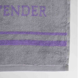 Набір махрових рушників двосторонніх Лаванда 3шт GM Textile 40х70см, 50х90см, 70х140см 400г / м2 (Лавандовий Сірий)