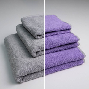 Набір махрових рушників двосторонніх Лаванда 3шт GM Textile 40х70см, 50х90см, 70х140см 400г / м2 (Лавандовий Сірий)