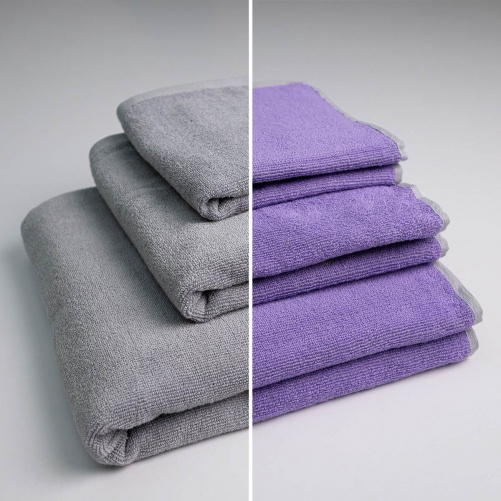 Набір махрових рушників двосторонніх Лаванда 3шт GM Textile 40х70см, 50х90см, 70х140см 400г / м2 (Лавандовий Сірий)