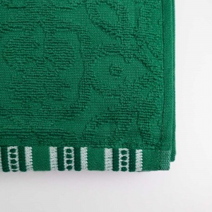 Рушник для рук та обличчя махровий з орнаментом GM Textile 40х70см 400г/м2 (Зелений)