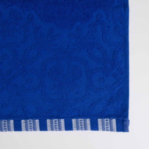 Рушник для рук та обличчя махровий з орнаментом GM Textile 40х70см 400г/м2 (Синій)