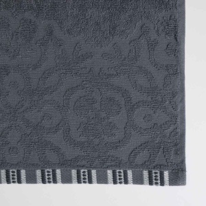 Рушник для рук та обличчя махровий з орнаментом GM Textile 40х70см 400г/м2 (Сірий)