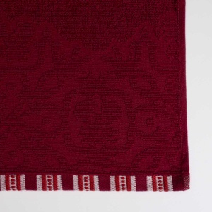 Рушник для рук та обличчя махровий з орнаментом GM Textile 40х70см 400г/м2 (Бордовий)