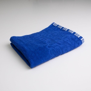 Махровий рушник з орнаментом GM Textile 50х90см 400г/м2 (Синій)