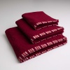 Набор махровых полотенец с орнаментом 3шт GM Textile 40х70см, 50х90см, 70х140см 400г/м2 (Бордовый)