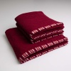 Набір махрових рушників з орнаментом 3шт GM Textile 50х90см, 50х90см, 70х140см 400г / м2 (Бордовий)