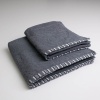 Набір махрових рушників з орнаментом 2шт GM Textile 50х90см, 70х140см 400г/м2 (Сірий)