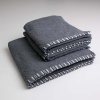Набір махрових рушників з орнаментом 3шт GM Textile 50х90см, 50х90см, 70х140см 400г / м2 (Сірий)