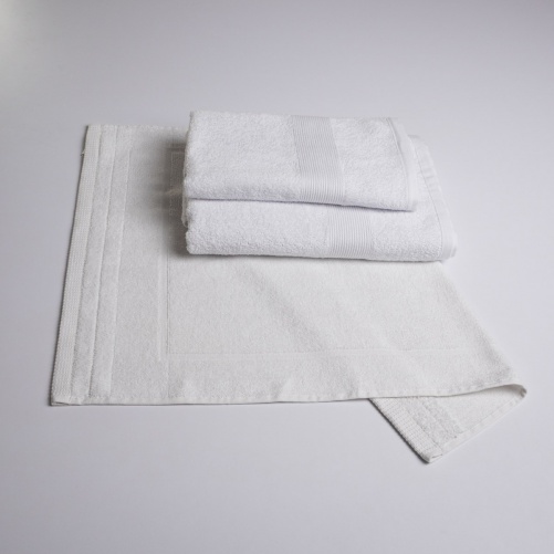 Набір банний махровий з Бордюром 3шт GM Textile 50х70см, 50х90см, 70х140см (Білий)