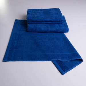 Набір банний махровий з Бордюром 4шт GM Textile 50х70см, 50х90см, 50х90см, 70х140см 400г/м2 (Синій)
