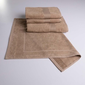 Набір банний махровий з Бордюром 4шт GM Textile 50х70см, 50х90см, 50х90см, 70х140см 400г/м2 (Капучіно)