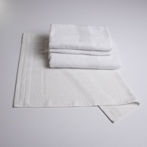 Набор банный махровый с Бордюром 4шт GM Textile 50х70см, 50х90см, 50х90см, 70х140см (Белый)