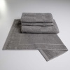 Набір банний махровий з Бордюром 4шт GM Textile 50х70см, 50х90см, 50х90см, 70х140см (Сірий)