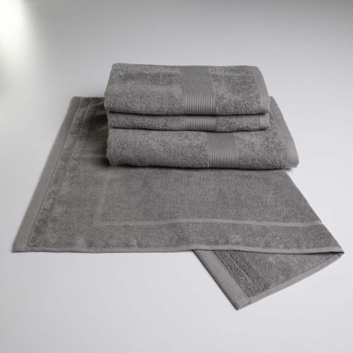 Набір банний махровий з Бордюром 4шт GM Textile 50х70см, 50х90см, 50х90см, 70х140см (Сірий)