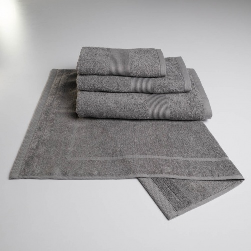 Набір банний махровий з Бордюром 4шт GM Textile 50х70см, 40х70см, 50х90см, 70х140см (Сірий)