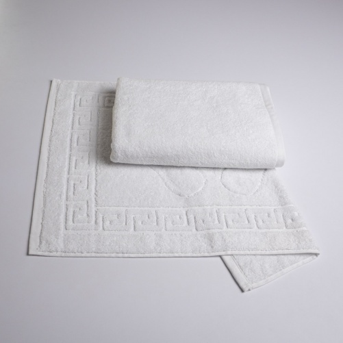 Набір готельних махрових рушників 2шт GM Textile 50х70см, 70х140см (Білий)