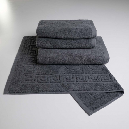 Набір готельних махрових рушників 4шт GM Textile 50х70см, 50х90см, 50х90см, 70х140см (Сірий)