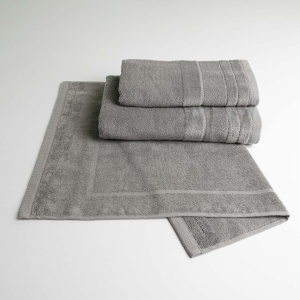 Набір банних махрових рушників з велюровим бордюром 3шт GM Textile 50х70см, 50х90см, 70х140см (Сірий) Набір банних махрових рушників з велюровим бордюром 3шт GM Textile 50х70см, 50х90см, 70х140см (Сірий)