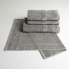 Набір банних махрових рушників з велюровим бордюром 4шт GM Textile 50х70см, 50х90см, 50х90см, 70х140см (Сірий) Набір банних махрових рушників з велюровим бордюром 4шт GM Textile 50х70см, 50х90см, 50х90см, 70х140см (Сірий)
