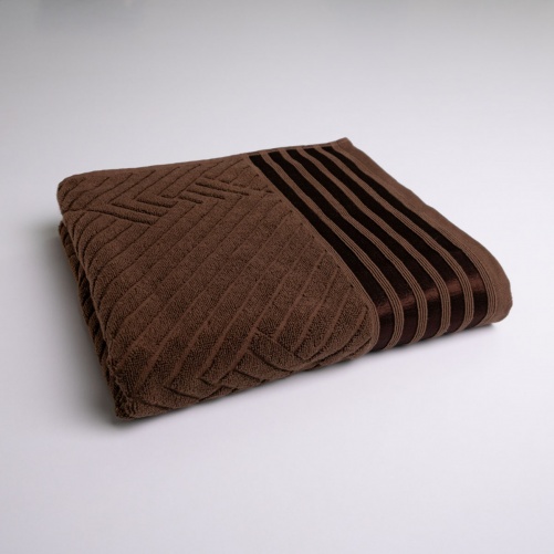 Рушник банний махровий SOFT GM Textile 70х140см 500г/м2 (Коричневий)