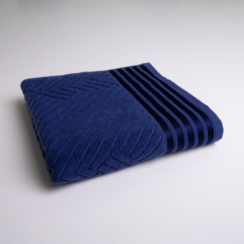 Рушник банний махровий SOFT GM Textile 70х140см 500г/м2 (Темно-синій)