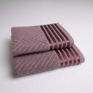 Комплект махрових рушників SOFT 2шт GM Textile 50х90см, 70х140см 500г/м2 (Виноградний)