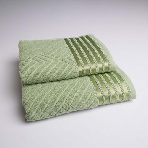Комплект махрових рушників SOFT 2шт GM Textile 50х90см, 70х140см 500г/м2 (М'ятний)