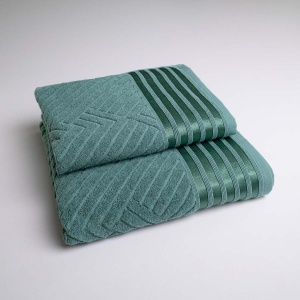 Комплект махрових рушників SOFT 2шт GM Textile 50х90см, 70х140см 500г/м2 (Бірюзовий)