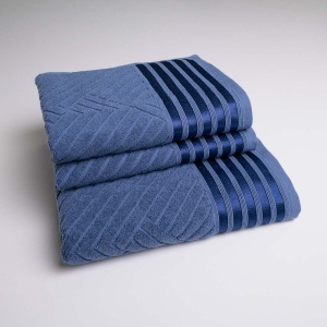 Набір махрових рушників SOFT 3шт GM Textile 50х90см, 50х90см, 70х140см 500г/м2 (Синій)
