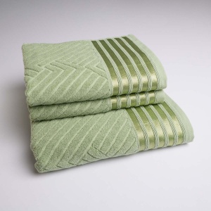 Набір махрових рушників SOFT 3шт GM Textile 50х90см, 50х90см, 70х140см 500г/м2 (М'ятний)