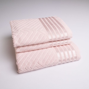 Набір махрових рушників SOFT 3шт GM Textile 50х90см, 50х90см, 70х140см 500г/м2 (Рожевий)