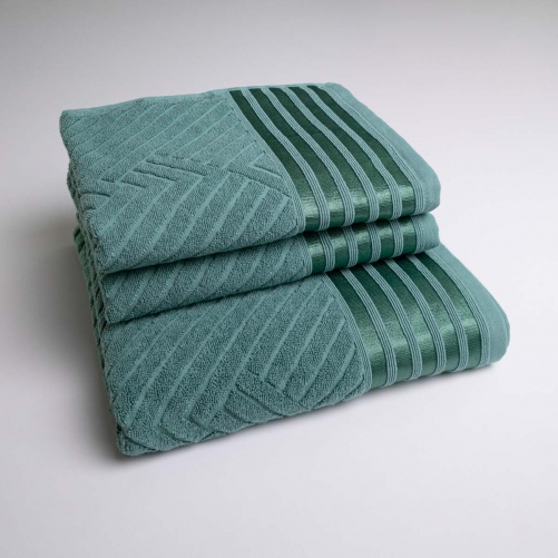 Набір махрових рушників SOFT 3шт GM Textile 50х90см, 50х90см, 70х140см 500г/м2 (Бірюзовий)