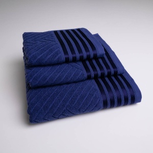 Набір махрових рушників SOFT 3шт GM Textile 40х70см, 50х90см, 70х140см 500г/м2 (Темно-синій)