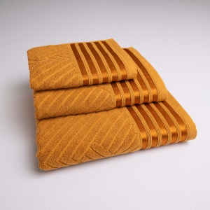 Набір махрових рушників SOFT 3шт GM Textile 40х70см, 50х90см, 70х140см 500г/м2 (Гірчичний)