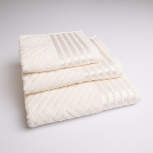 Набір махрових рушників SOFT 3шт GM Textile 40х70см, 50х90см, 70х140см 500г/м2 (Ванільний)